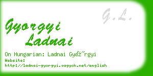 gyorgyi ladnai business card